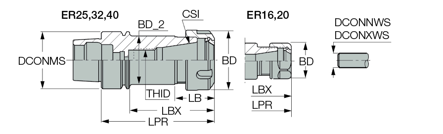 HSK E50 ER25X80